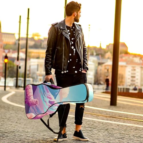Housse guitare acoustique 40 pouces imperméable à motif alpaga multicolore