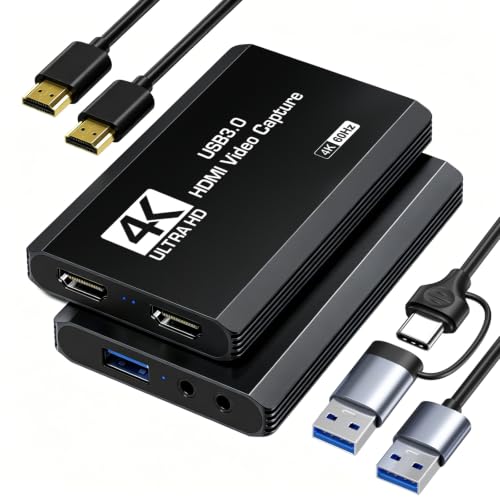 Image of XIIXMASK USB 3.0 HDMI Capture Card, 4K60FPS Capture with Pass-Through