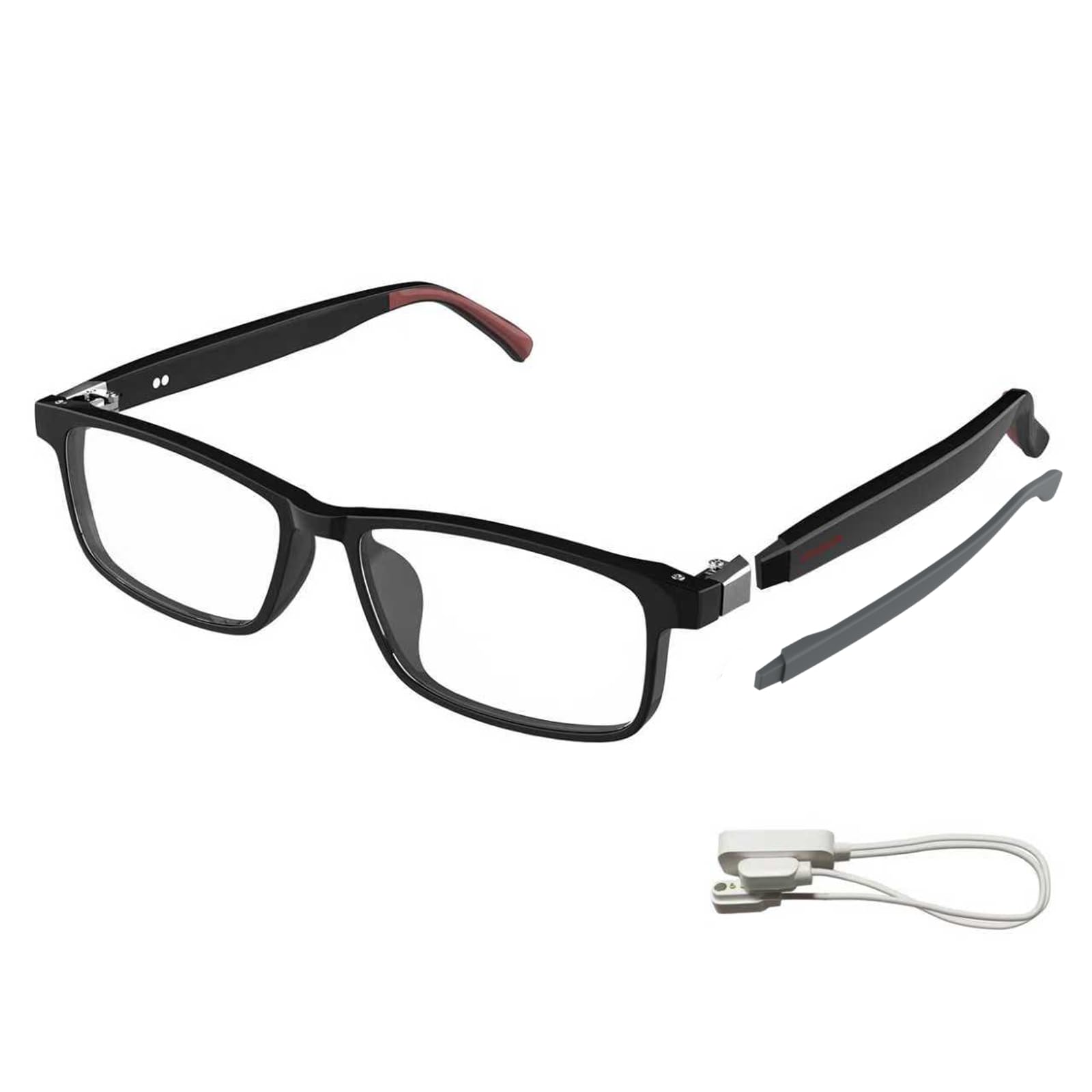 GenXenon Smart Glasses for Men Women Blue Light Blocking Bluetooth Glasses with Removable Temples Remote Shooting Open-Ear Design