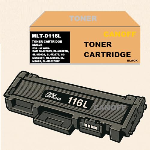 Image of CANOFF 116L Black /MLT-D116L Toner Cartridge Compatible for Samsung M2625, M2626, M2675, M2676, M2825, M2826, M2826ND, M2875, M2876, M2876ND Printer