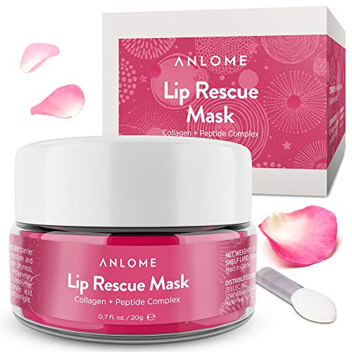 ANLOME Collagen Lip Sleep Mask, Lip Rescue Peptide Complex - Supplies Your Lips with Moisture, Nutrition, Softening, Fades Fine Lines
