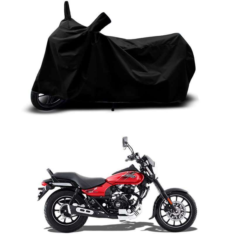 Image of 100% Scratchproof /UV-Rays /Heat Protection /Birds Dropping /Water Resistant /Dust Proof /Waterproof /Bike Scooty Two Wheeler Body Cover Compatible for Avenger Cruise 220 BS6 All Varient[Black]