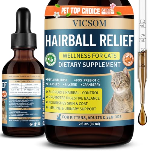 VICSOM Hairball Treatment Liquid with Psyllium