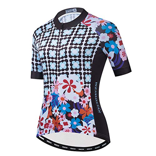 Bike Jersey for Women Cycling Triathlon top Women MTB Road Biking Shirt Bicycle Short Sleeve Outfit Clothes Lattice S