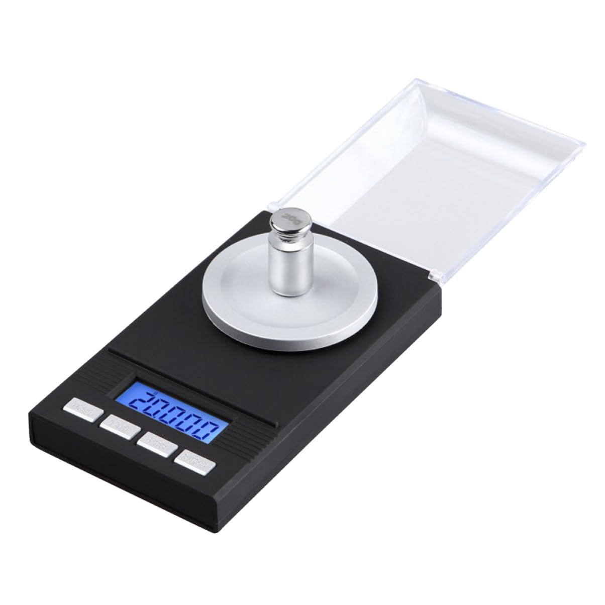 MAGICLULU 50g Bilancia Digitale per Gioielli Mini Bilancia Tascabile con Display Lcd Retroilluminato Coperchio Ribalta Funzione Multi Unità Spegnimento Automatico
