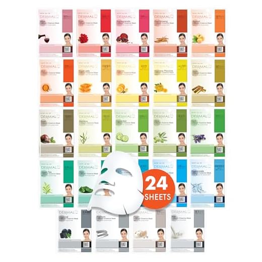 DERMAL 24 Combo Pack Collagen Essence Full Face Facial Mask Sheet - The Ultimate Supreme Collection for Every Skin Condition Day to Day Skin Concerns. Nature made Freshly packed Korean Face Mask