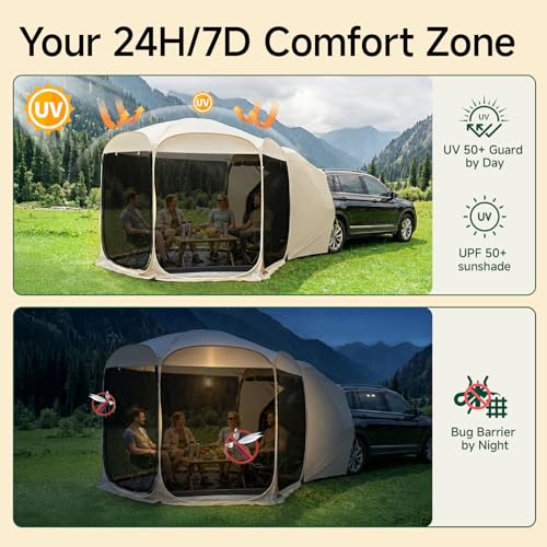 Alvantor 5 Person Pop Up SUV Tent