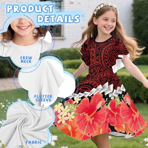 Girls Maxi Dresses Cute Ruffle Twirly Party Dress a Line 3T-14T4