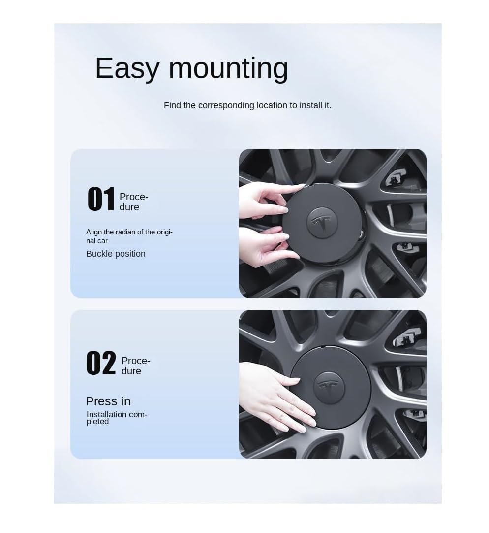 Coprimozzi Per Tesla Model 3 Highland 2024 – Set Da 4, Impermeabili E Antipolvere, Design Elegante E Funzionale