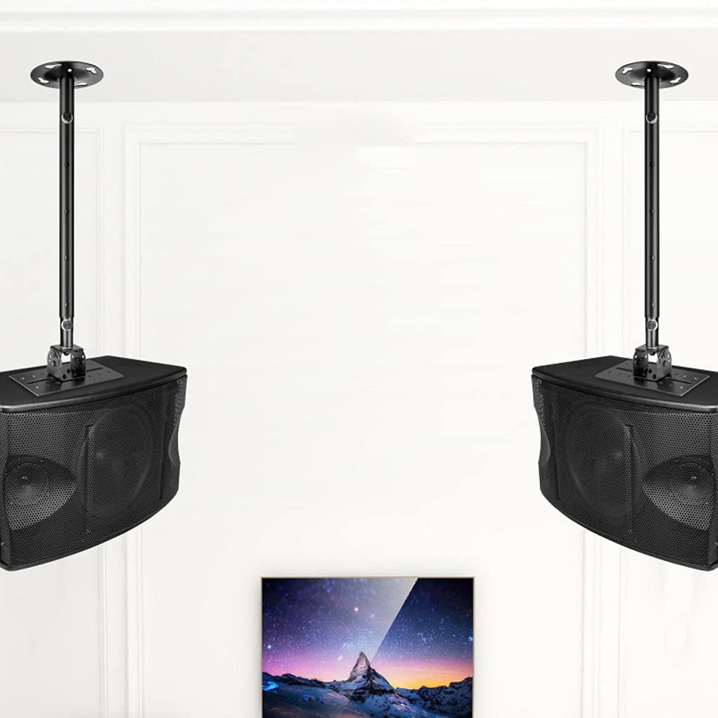 Racks de Altavoces, Soporte de Audio Soporte de techo del altavoz Soporte de pared de altavoz de alta resistencia Soporte de altavoz de alta resistencia al altavoz de tamaño universal puede soportar 5