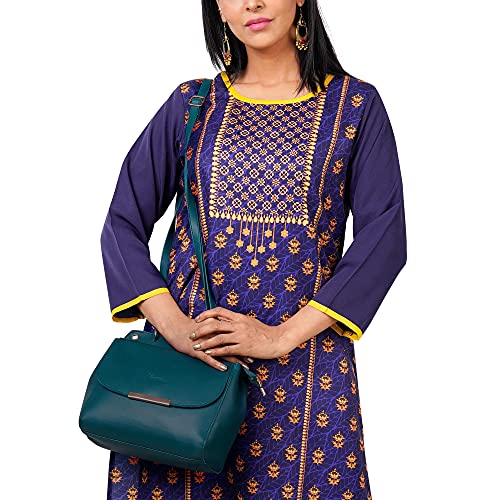 Image of Vivinkaa Sling Bags for Women Branded, Sling Bag, Sling Bag Women I Leatherette Flap Compartment, Aqua