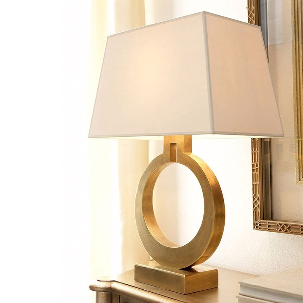 Lámpara de mesa Lampada da tavolo con lampada da comodino in tessuto Lampada da comodino lampada da comodino in metallo adatto for soggiorno, camera da letto e ufficio dormitorio y sala de estar
