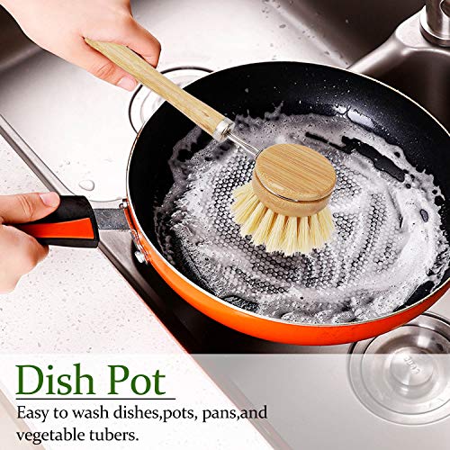 Spazzola per Piatti Naturali Lavapiatti in Bambù