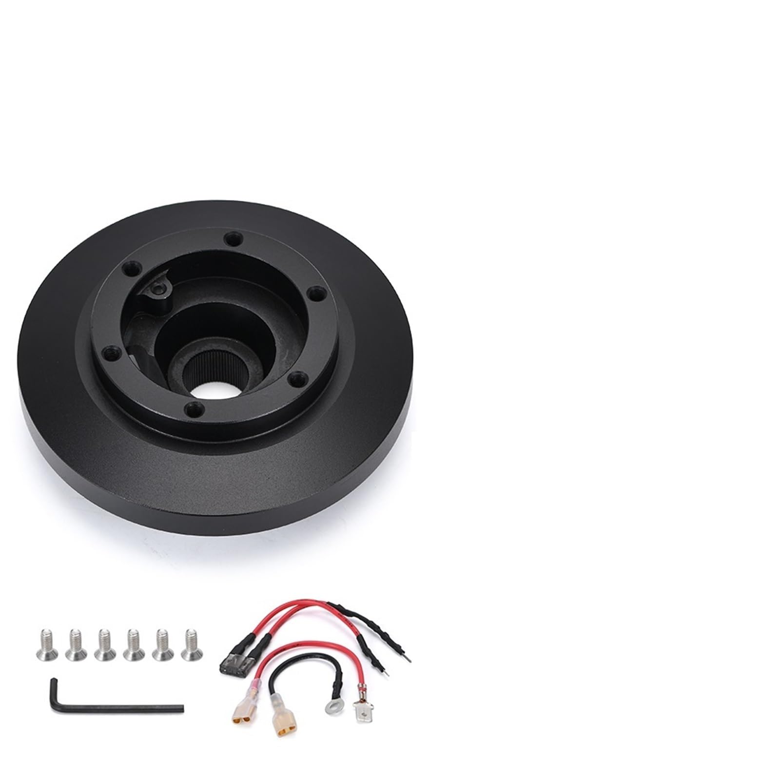 Ejes de Volante,Volante Hub Kit Adaptador De Cubo Corto De Aluminio Negro, Kit Adaptador De Cubo De Liberación Rápida, Uso Apto Para BMW E36 318