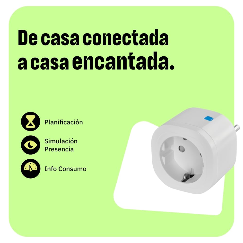 OMAJIN by Netatmo, Pack de 3 Enchufes Conectados, Monitor de Energía, Control remoto, Medidor de energía, Retardo de desconexión, Ahorro de energía, WIFI 2.4GHz/Bluetooth, 16 A/3 680 W, OBU-3SP-SK