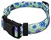 Country Brook Petz - Blue April Blossoms Deluxe Dog Collar and Leash Limited Edition - Spring Collection Featuring Springtime Designs (1/2 Inch, 2XS)