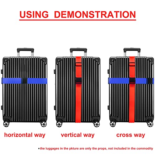 Image of Luggage Straps for Suitcases TSA Approved Travel Belt 4 Pack by Chelmon(Mixed Colors)