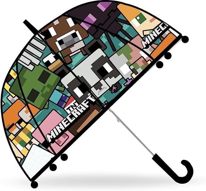SRV Hub Ombrello a cupola in PVC per bambini, comodo ombrello a campana per bambini, ombrello antivento per ragazze e...