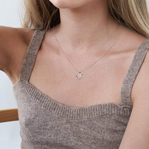 Unbiological Sister Necklace Sterling Silver Rhinestone Knot Necklaces for Sister in Law Birthday Gifts Christmas Gifts3