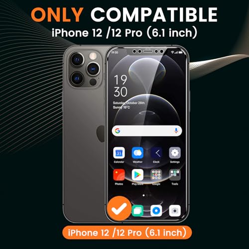 Image of Mr.Shield 360 True Privacy Screen Protector Tempered Glass Guard for iPhone 12 and iphone 12 Pro, 4-Way Anti-Spy with Easy Installation Kit, 9H Hardness, 3D Curved Edges, Case-Friendly
