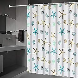 Cortinas De Baño Bricomart Eco Memos - Cortinas de Ducha Resistentes al Moho, Cortinas de Ducha Extra largas con Ganchos en Forma de U, antibacterianas, Impermeables, 180 x 180 cm, 180 x 200 cm, 200 x 200 cm (3, 180 x 220 cm)