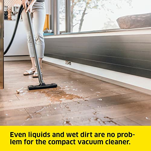 Kärcher Wet & Dry Vacuum Cleaner WD 2 Plus, blowing function, power: 1000w, plastic container: 12 l, suction hose: 1.8 m, incl. cartridge filter, floor and crevice nozzle, Yellow - Image 6