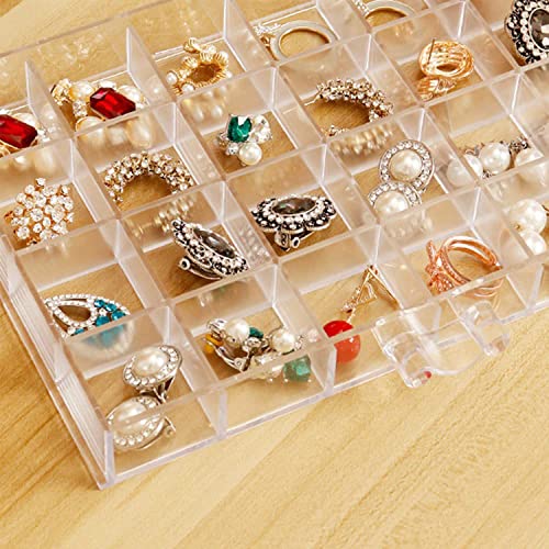 Boîte de rangement de boucles d'oreilles en acrylique transparent à 5 tiroirs