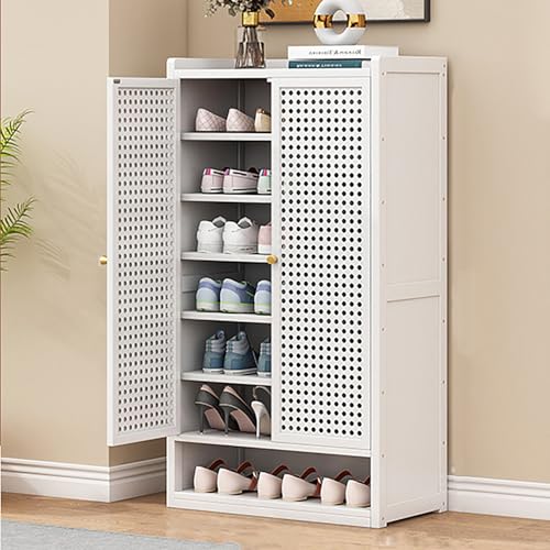 Rattan-Schuhschrank mit Bambus-Aufbewahrung, stilvoller...