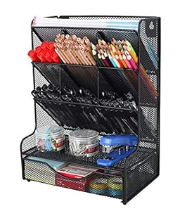 PAG Mesh Stiftehalter Schreibtisch Organizer mit Schubladen