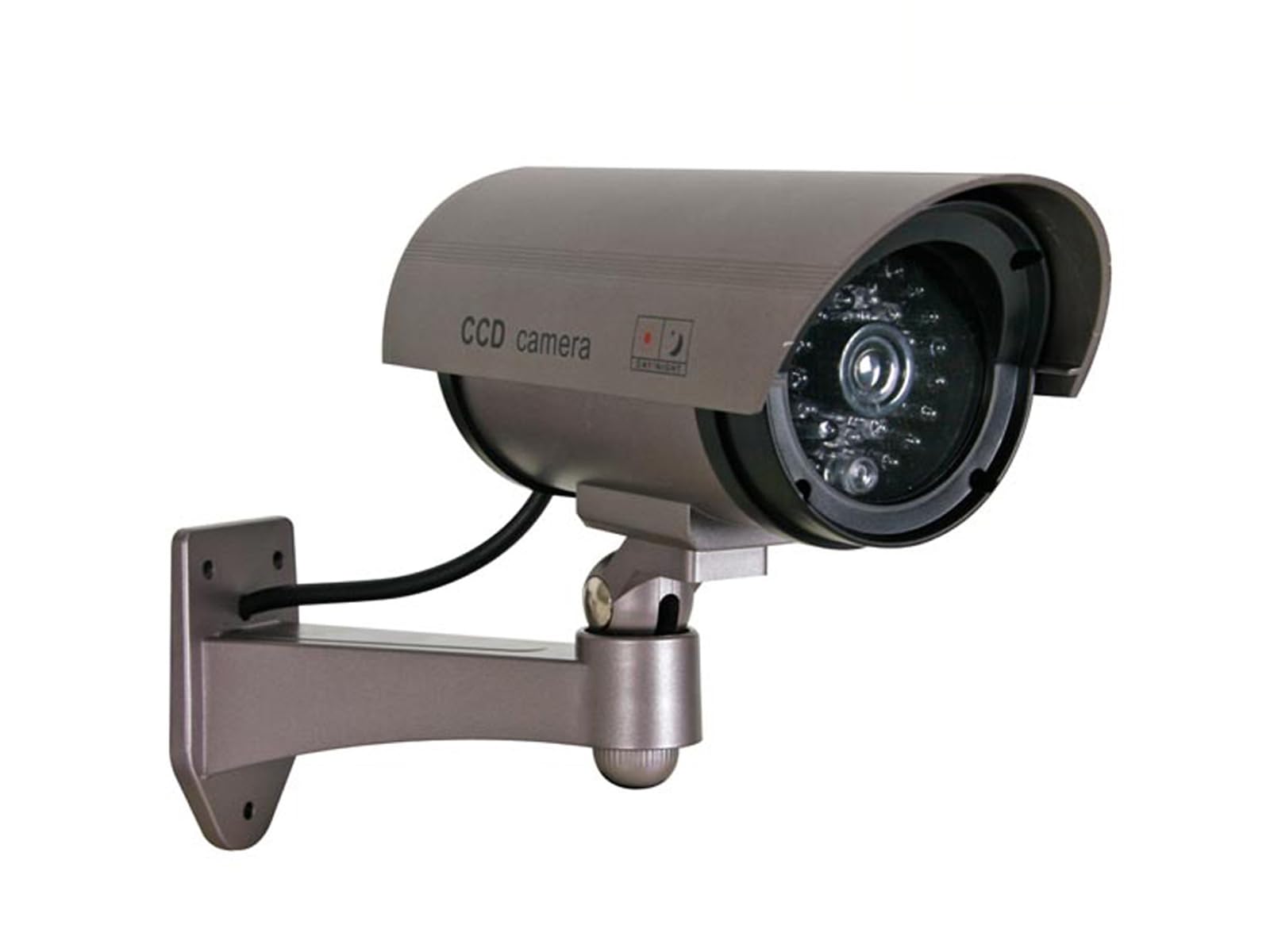 Velleman Lot de 2 caméras factice avec LED infrarouges et LED rouge - Résistant aux intempéries - Matériel de montage inclus
