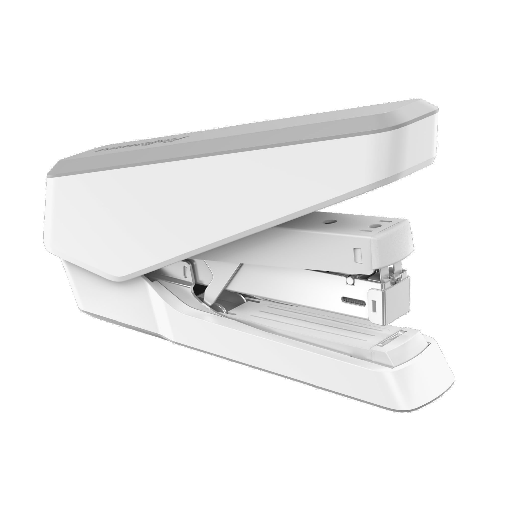 Fellowes LX870 EasyPress - Cucitrice da ufficio, a striscia intera, senza sforzo, one-touch, per classe, casa e ufficio, contiene striscia completa di punti metallici, capacità 40 fogli, bianco