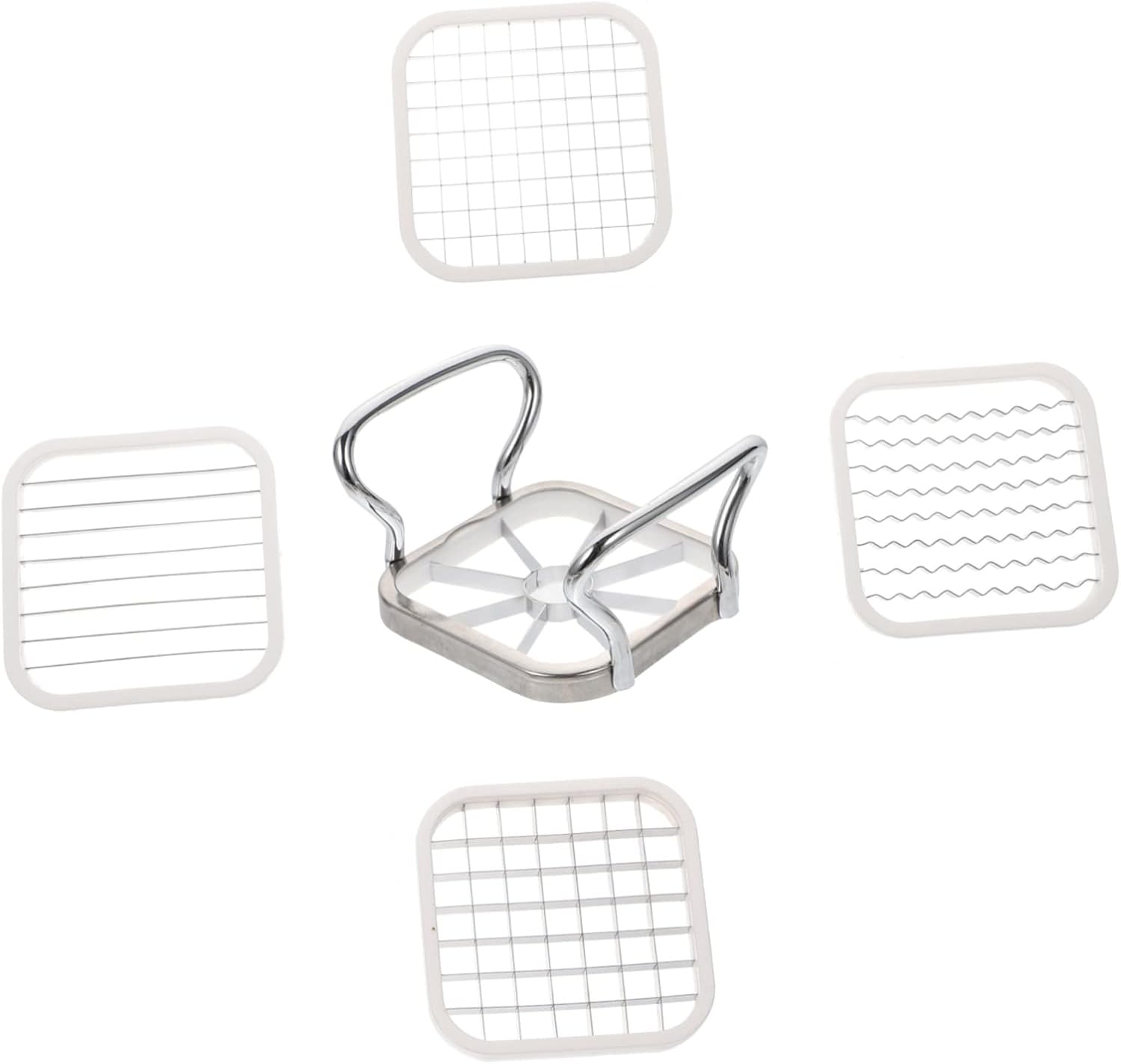 1set Five One Multi-function Stainless Steel Fruit and Vegetable Slicer Versatile Potato Cutter Corer and Fry Cutter for Home Cooking and Meal Prep