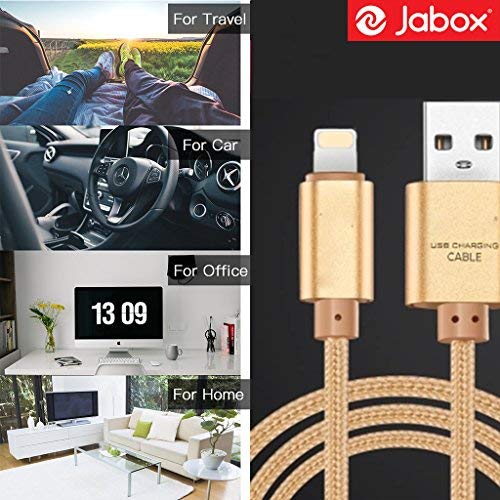 Image of 2 meter long charging usb data cable for i-phone Gold Color