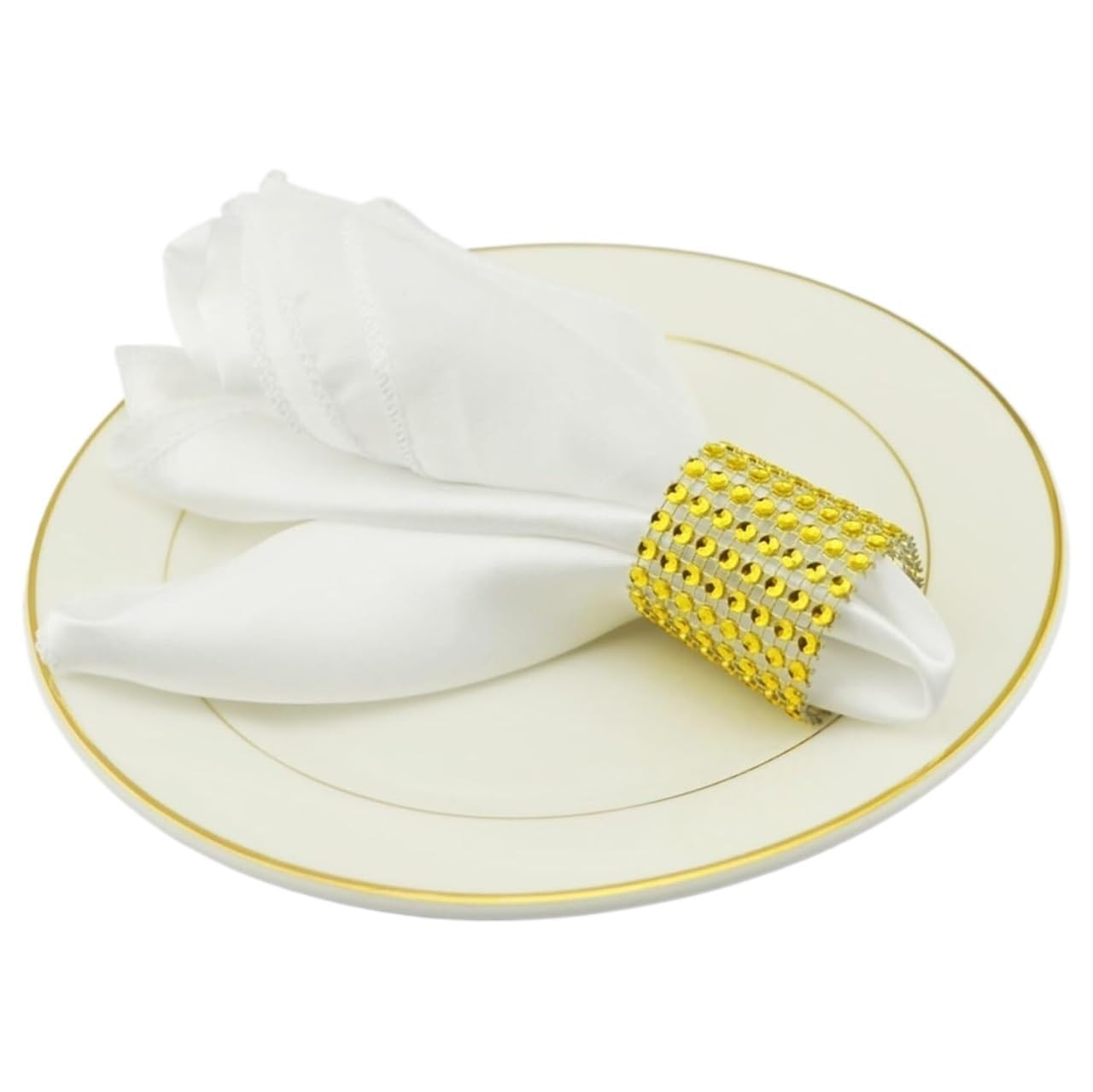 Cotton Table Napkins, Satin Cloth Table Napkins Multicolor 30x30 Cm(Wit)