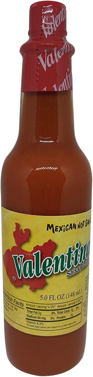 Salsa Red Hot Sauce | Mexican Picante Salsa All Natural, Vegan, Spice Mix Made From Red Peppers Perfect for Chips, Fast Foods, Lunch, Snacks or More 5 Ounce ( 148 ml )