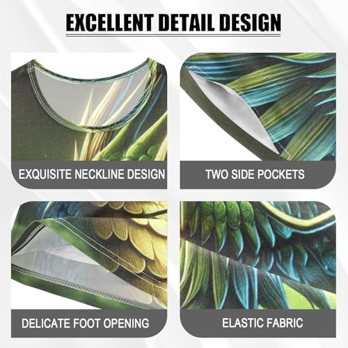 Dragon Pajama Set Short Sleeve PJS 2 Piece Summer Pajamas Shorts Sets Cotton 5Y4