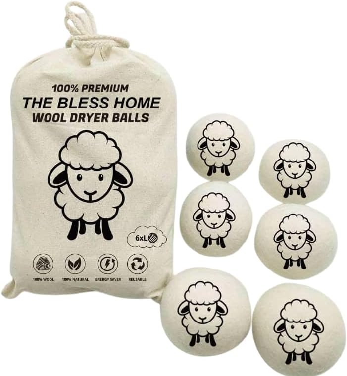 Wool Dryer Balls (Pack Of 24) | 100% New Zealand Wool, Reusable | Speeds Drying, Reduces Static, Saves Energy