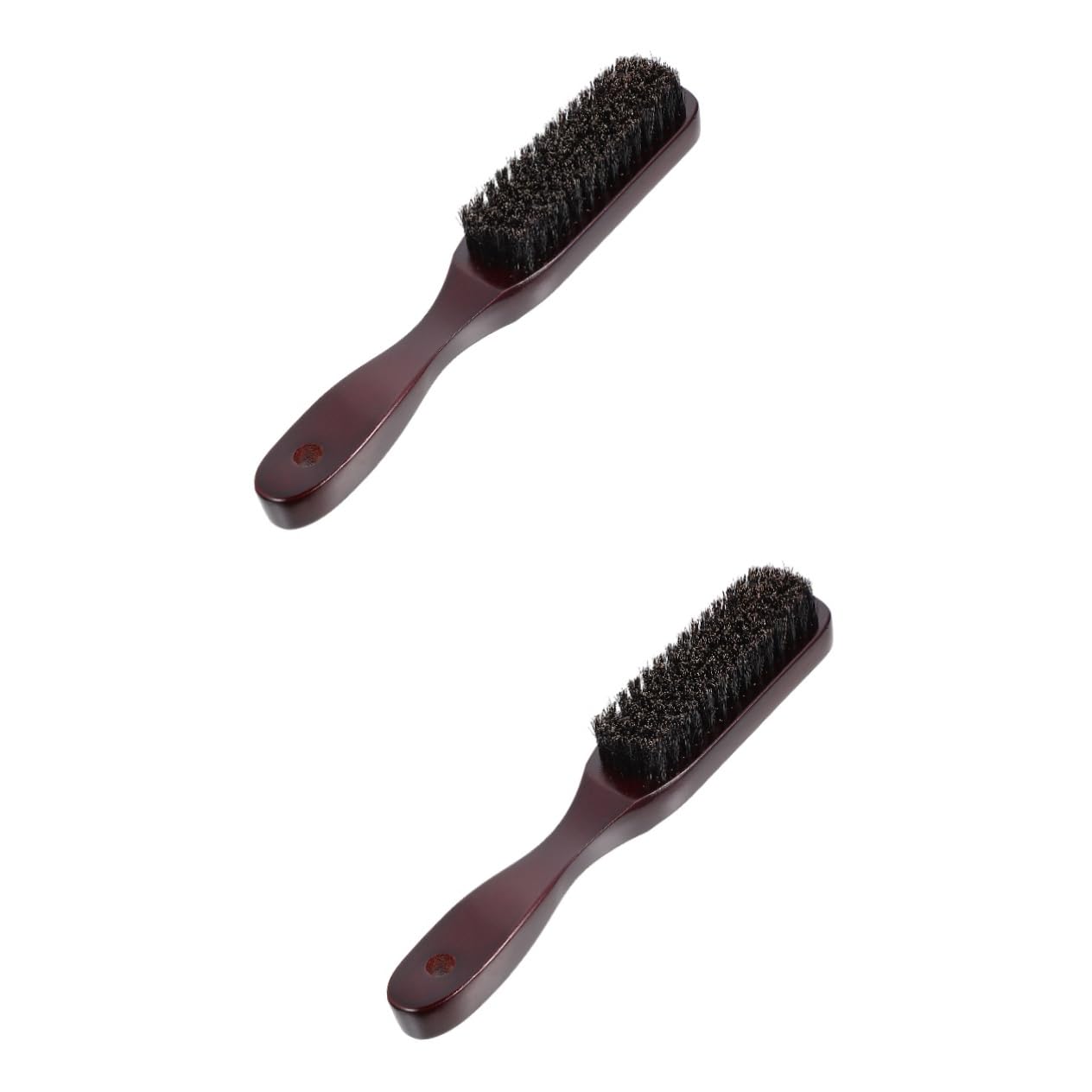Mikinona 2 Pcs Beard Brush Wooden Handle Barber Beard Quality Easy to Clean Travel-friendly