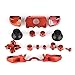 Bewinner Kit Pulsanti per Xbox, Set di Pulsanti Completi per Microsoft Xbox One Controller Parti di Ricambio Jack da 3,5 mm Custodia a Pieno Schermo Custodia Protettiva Shell Kit di Pulsanti(Rosso)