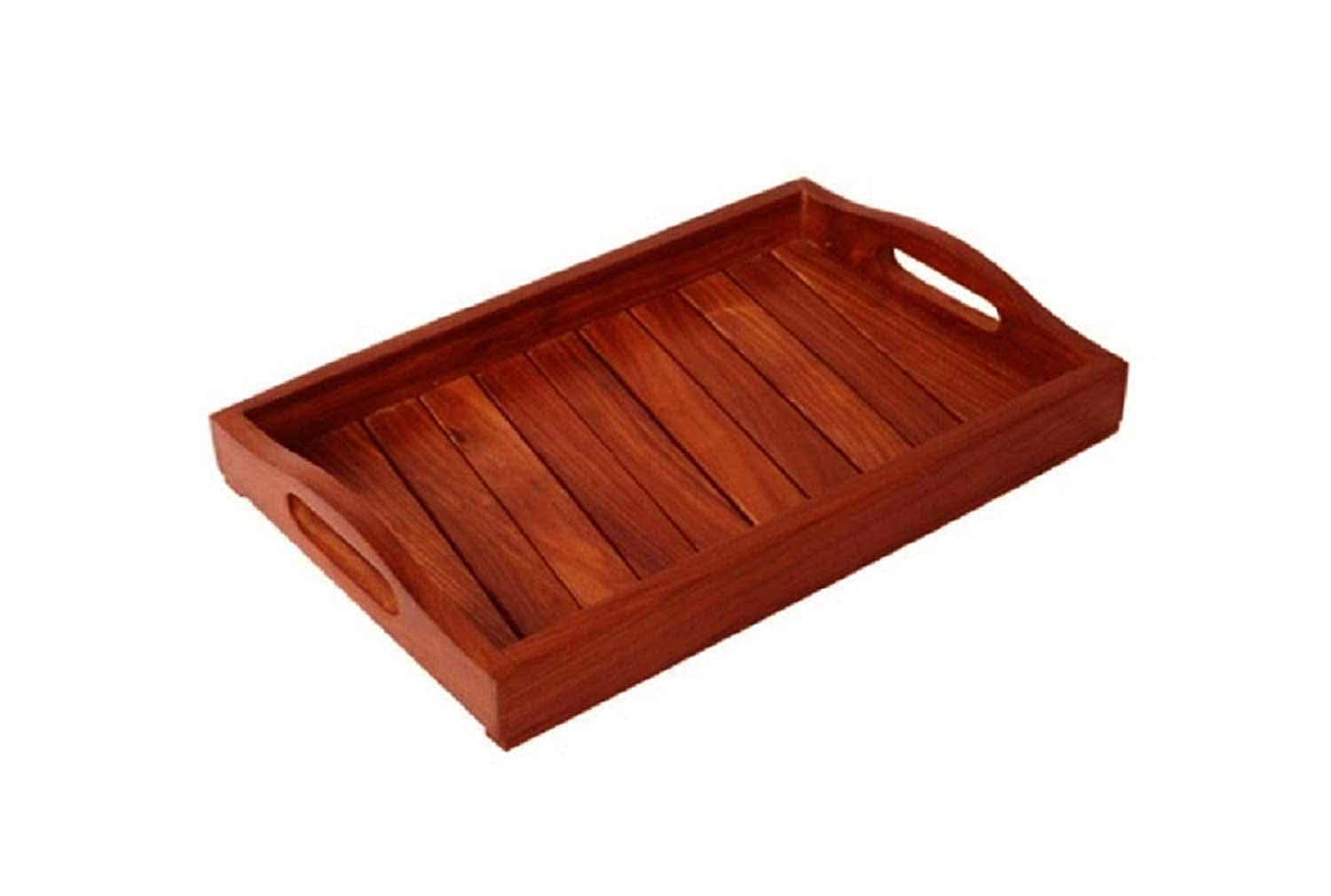 Drewniana taca do serwowania do domu i kuchni, drewniane tace do serwowania, biura, na przekąski, drewniana taca do kuchni, organizer dla gości, drewniana płyta na suche owoce (35 x 23 cm)