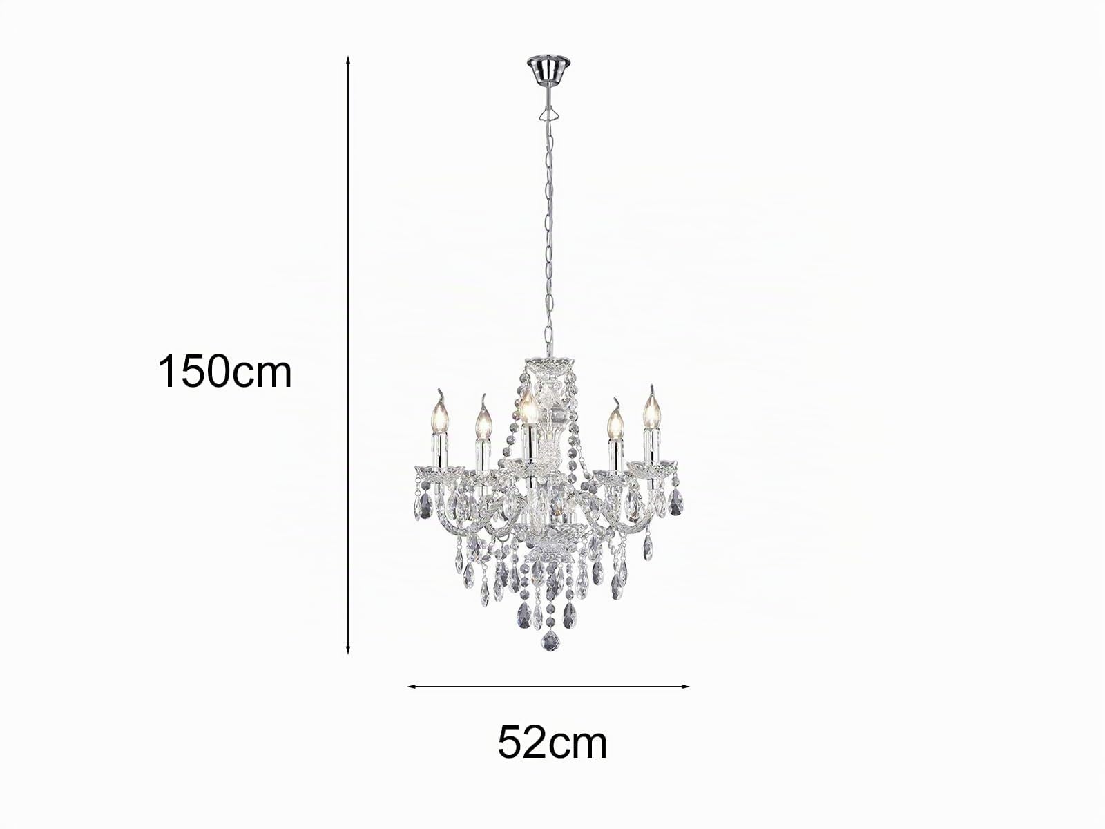 Reality R1107-00 Lustre Acrylique 4 W E14 Transparent Clair