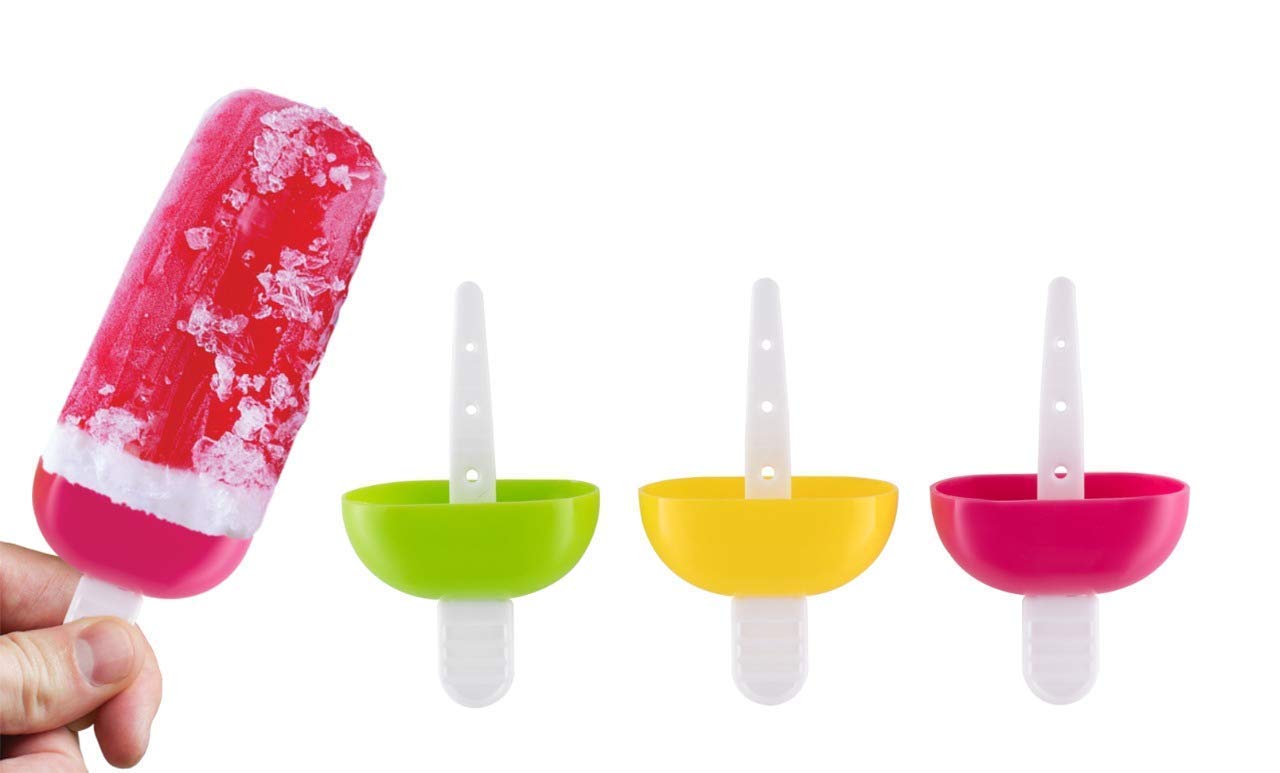 Denique Plastic Food Grade Homemade Reusable Ice Popsicle Makers Frozen Ice Cream Moulds Tray Kulfi Candy Ice Lolly Mould for Children & Adults 1