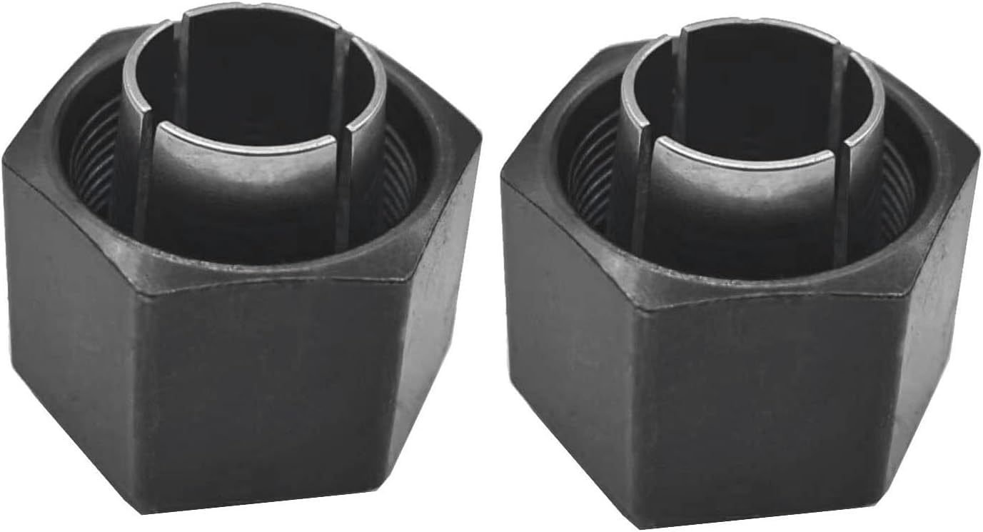 Collet And Nut replace (1/​​2-inch) 12.7mm for Dewalt DW6212 DW618 DW616 router (2 packs)