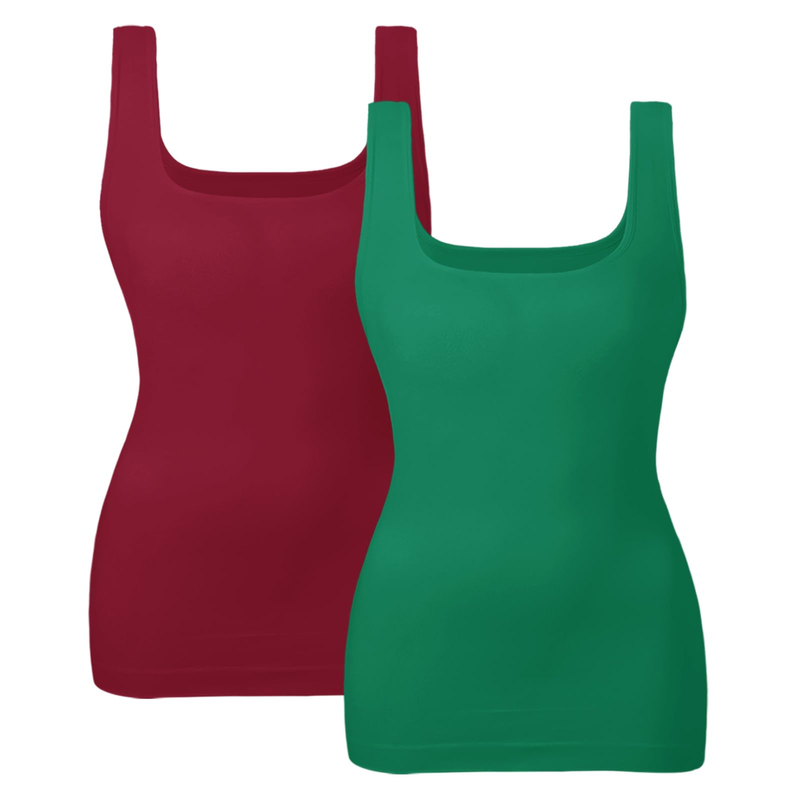 EUYZOU Women's Tummy Control Shapewear Tank Tops Seamless Square Neck Compression Tops Slimming Body Shaper Camisole