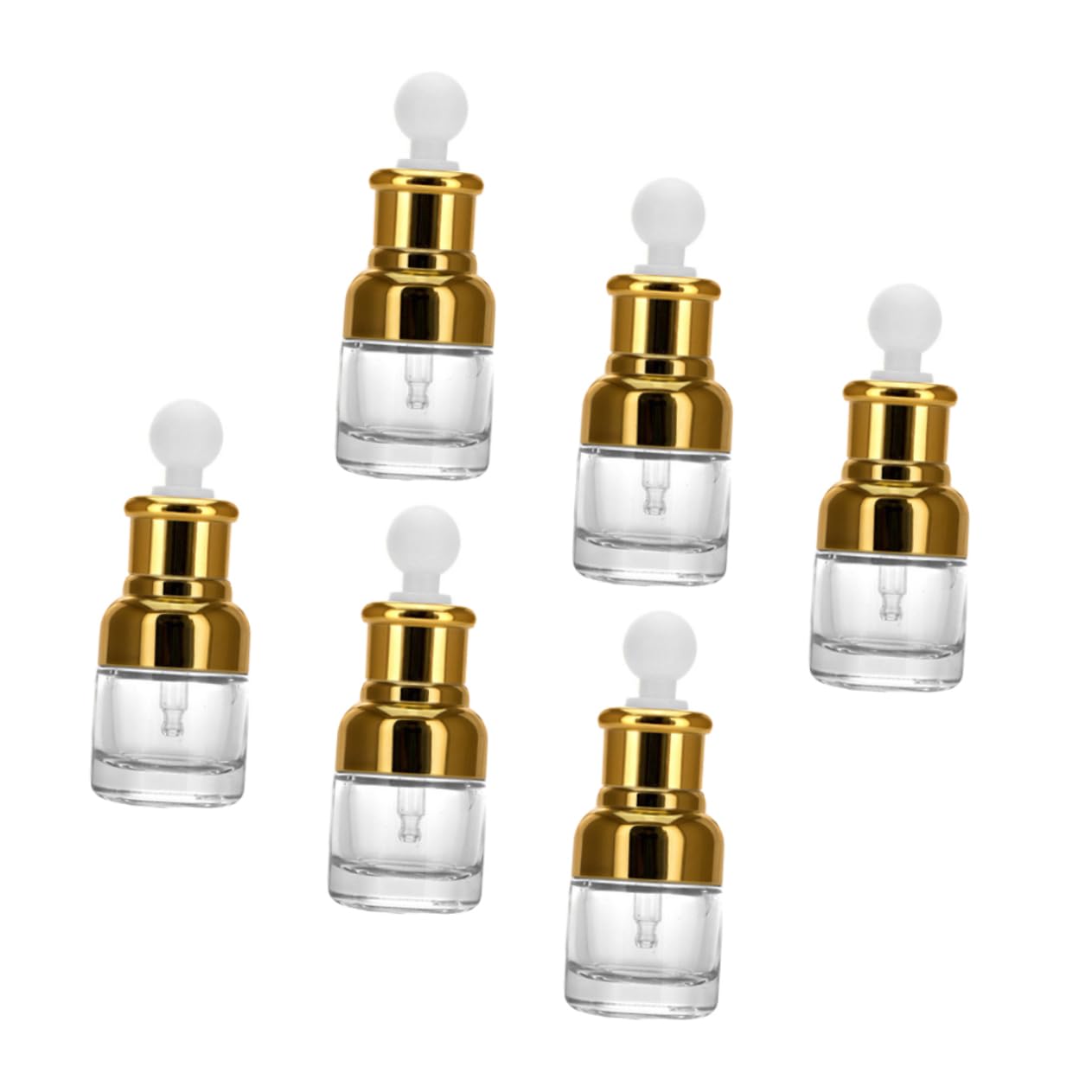 20ml Leere Tropfflasche aus Glas mit Glaspipette, 6 Stück