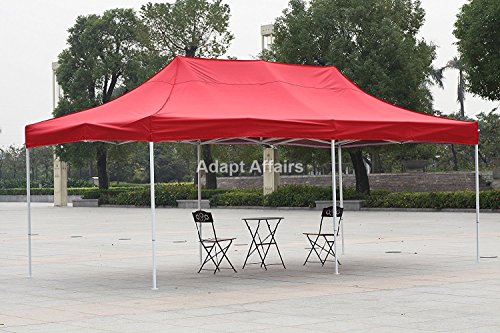 Image of Invezo Outdoor Gazebo Canopy Tent 10 x 20 feet (RED, Premium (47 KGS))