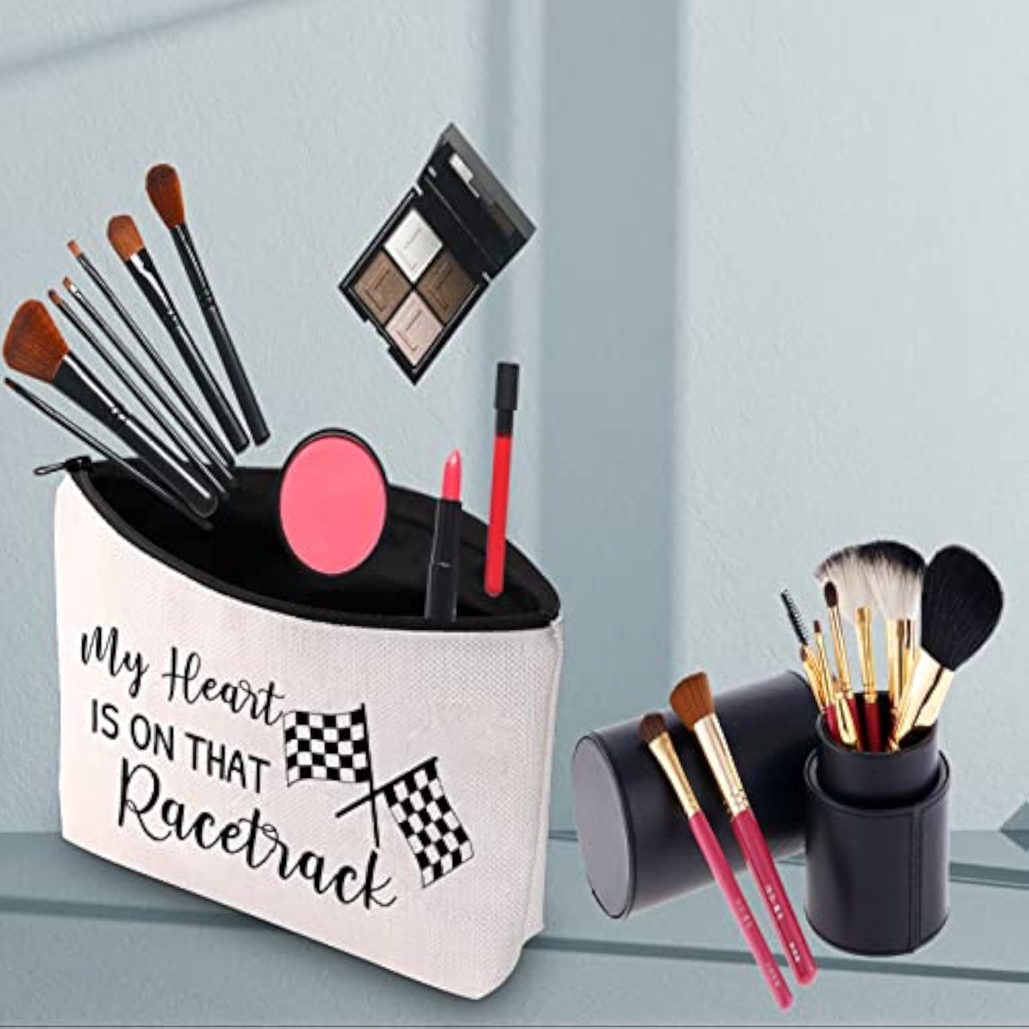 Racing Race Day Cosmetic Bag, Gift for Race Enthusiasts