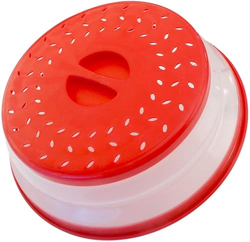 Cubierta plegable para salpicaduras de microondas de 10.5 pulgadas, apta para lavavajillas, cubierta de placa de microondas con ventilación de