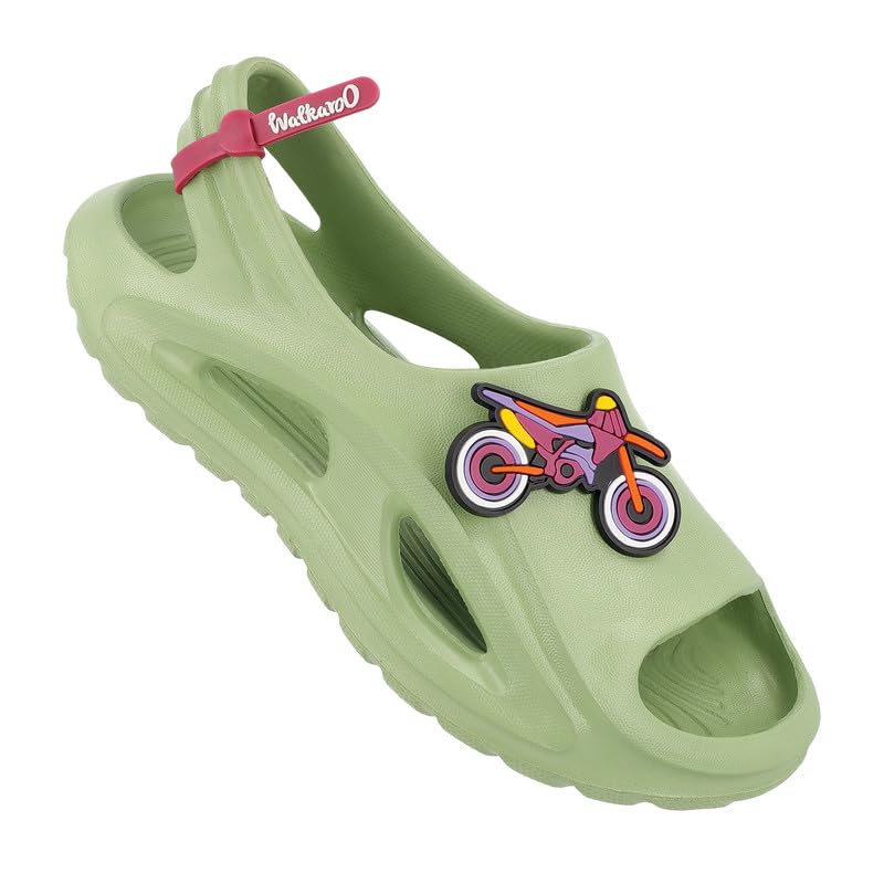 WALKAROO Clogs for Kids|Trendy|Lighht Weight and Comfortable|WK395 Green (B0DD3X8HK6) Amazon Price History, Amazon Price Tracker