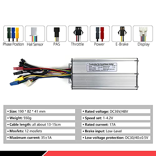 Ebike Conversion Kit 48V1500W, Electric Bicycle Conversion Kit, Color Vertical Display LCD8S, Hub Motor Brushless… - Image 7
